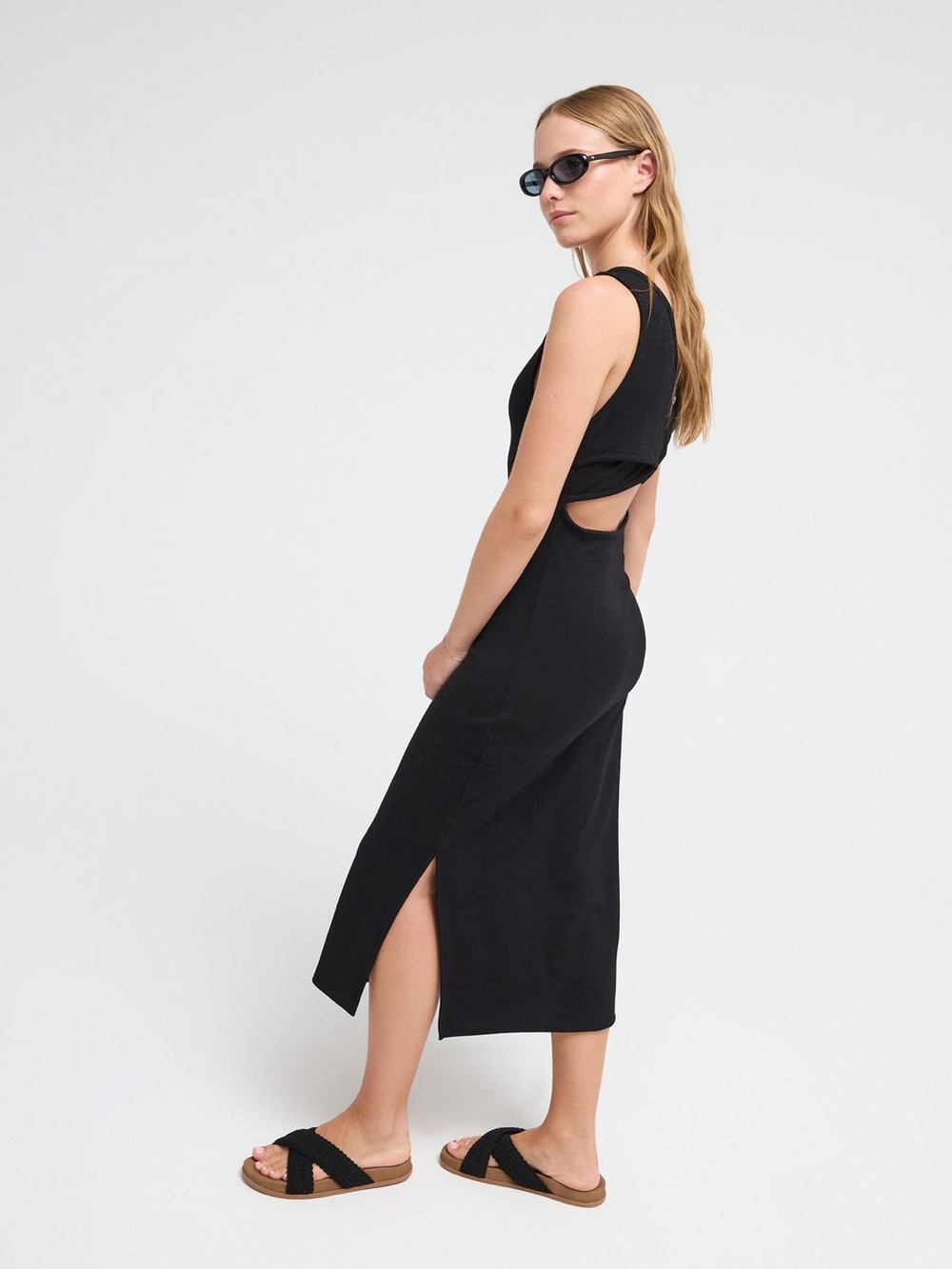 Roxy Good Keepsake Black Midi tank dress - Small